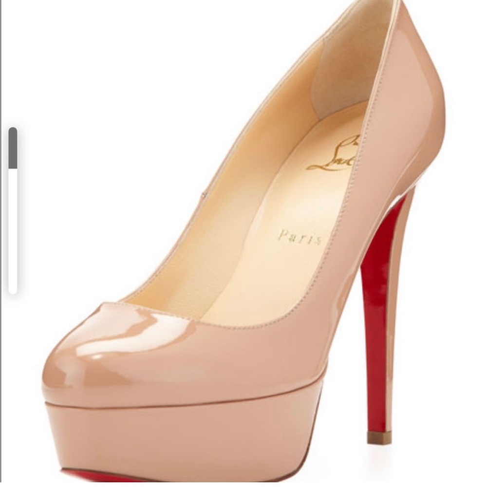 Christian Louboutin Bianca nude patent leather